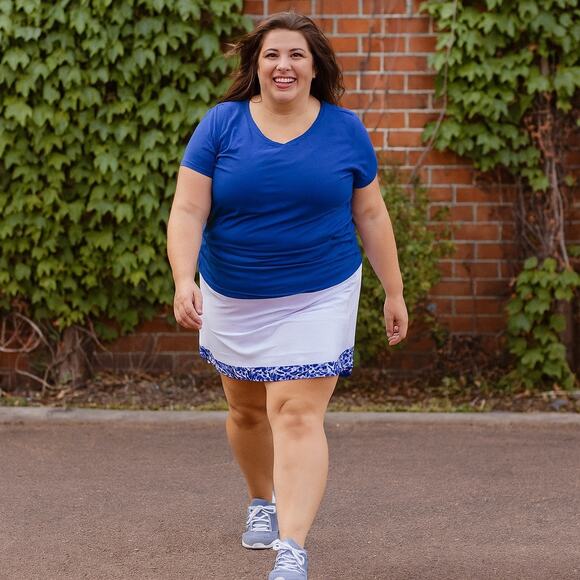 Chico's Skort NWT Women's Size 4 (20) Neema UPF Skort Printed Artsy Hem Leisure - Picture 1 of 7